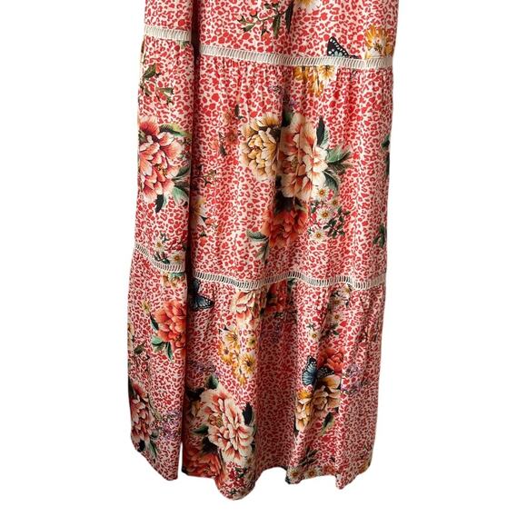 Farm Rio For Anthropologie Verbena Tiered Floral Midi Summer Dress Size S - Picture 6 of 12